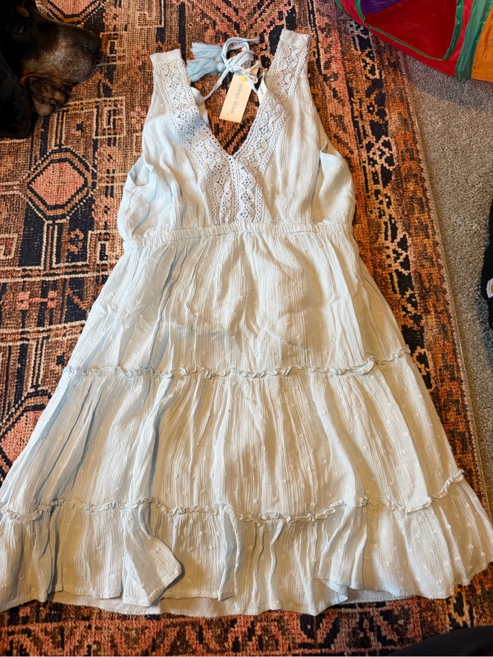 Sky blue sundress